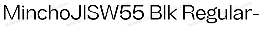 MinchoJISW55 Blk Regular字体转换